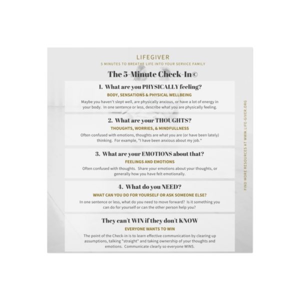 The 5 Minute Check-in© (FREE Download)