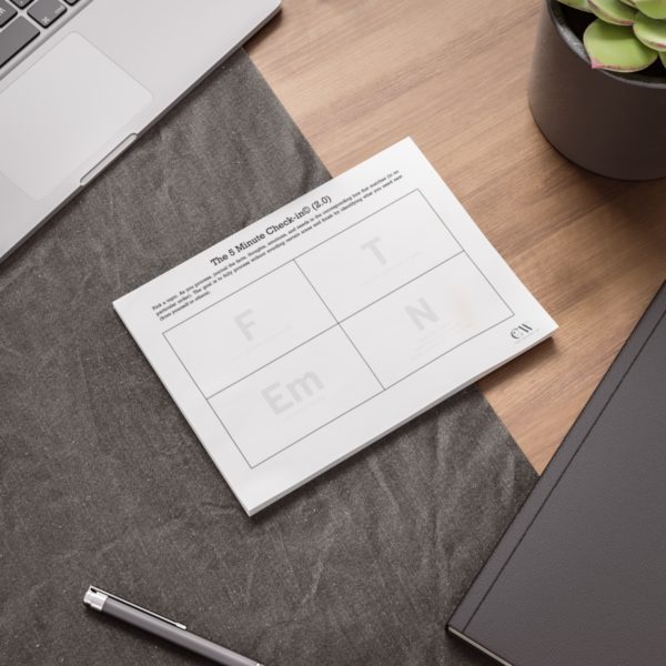 5 Minute Check-In Processing Notepad